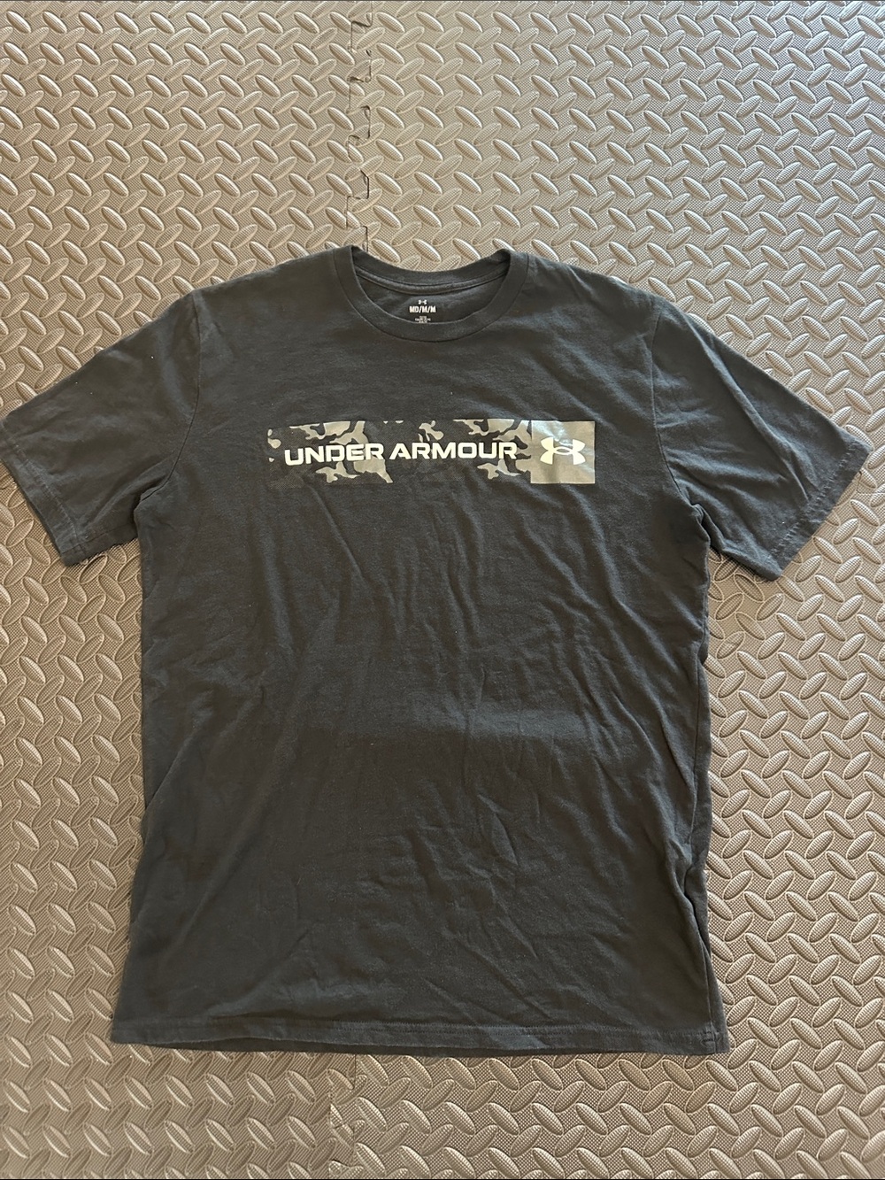 Under Armour Black T-Shirt with Camouflage Logo
